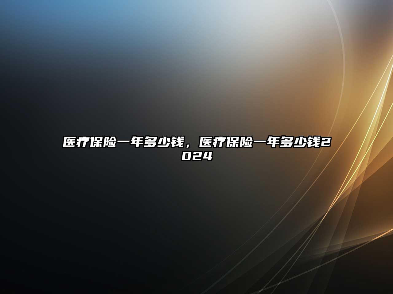 醫(yī)療保險一年多少錢，醫(yī)療保險一年多少錢2024