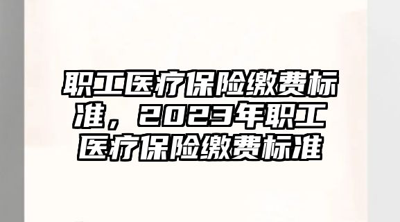 職工醫(yī)療保險(xiǎn)繳費(fèi)標(biāo)準(zhǔn)，2023年職工醫(yī)療保險(xiǎn)繳費(fèi)標(biāo)準(zhǔn)