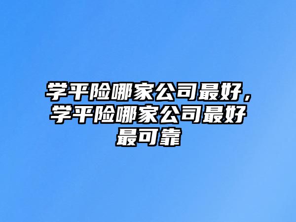 學平險哪家公司最好，學平險哪家公司最好最可靠