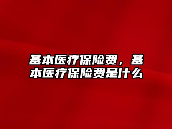 基本醫(yī)療保險費，基本醫(yī)療保險費是什么