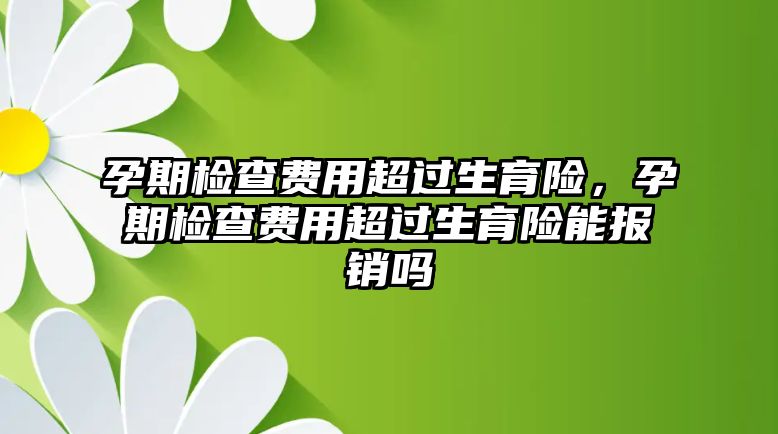 孕期檢查費(fèi)用超過生育險(xiǎn)，孕期檢查費(fèi)用超過生育險(xiǎn)能報(bào)銷嗎