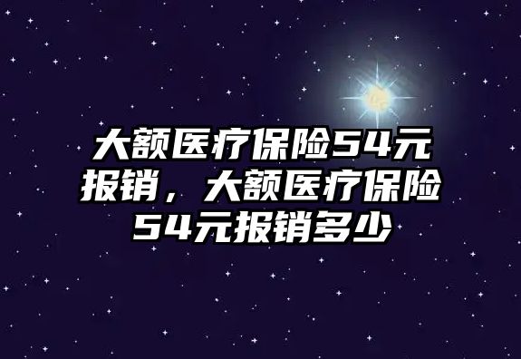 大額醫(yī)療保險54元報銷，大額醫(yī)療保險54元報銷多少