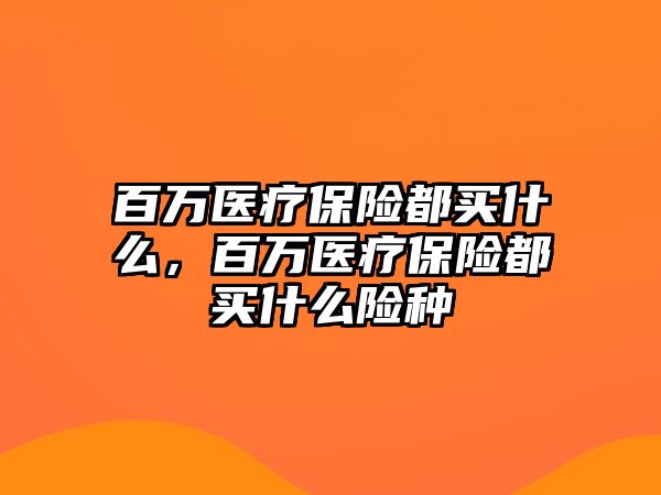 百萬醫(yī)療保險(xiǎn)都買什么，百萬醫(yī)療保險(xiǎn)都買什么險(xiǎn)種