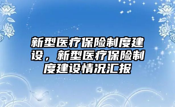 新型醫(yī)療保險制度建設，新型醫(yī)療保險制度建設情況匯報