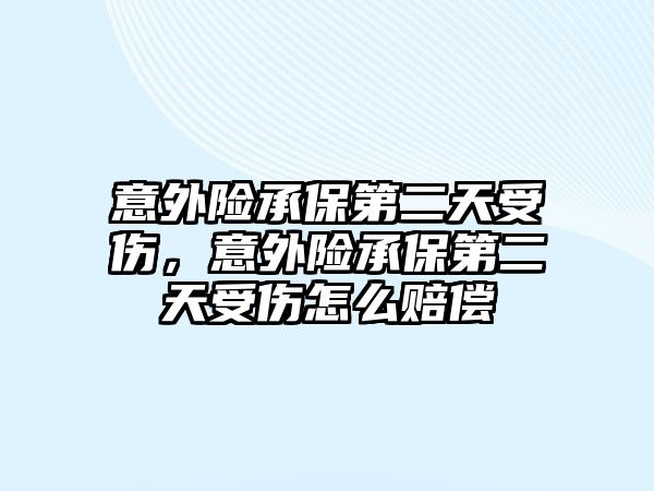 意外險承保第二天受傷，意外險承保第二天受傷怎么賠償