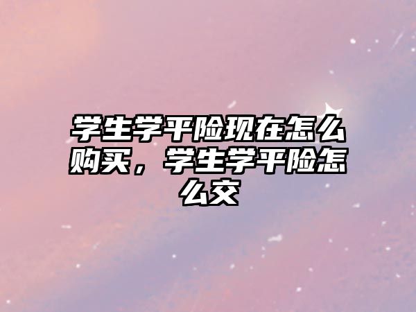 學(xué)生學(xué)平險現(xiàn)在怎么購買，學(xué)生學(xué)平險怎么交